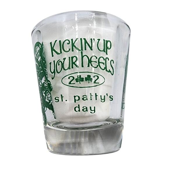Vintage 2002 Hard Rock Cafe Los Angeles St. Patty's Day Shamrock Shot Glass - Picture 2 of 8